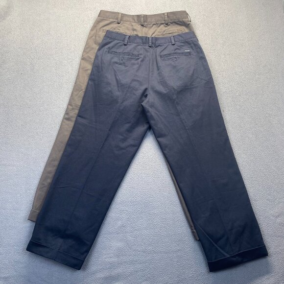 Izod , Bundle Of Two Dress Pants Mens Size 36X30,Pleated,Classic Fit,Cotton - Picture 2 of 12